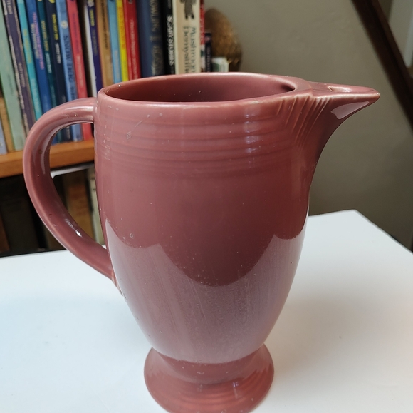 Vintage FiestaWare Rose Pink Coffee Server Pot Pitcher No Lid Small Chip - Picture 5 of 9